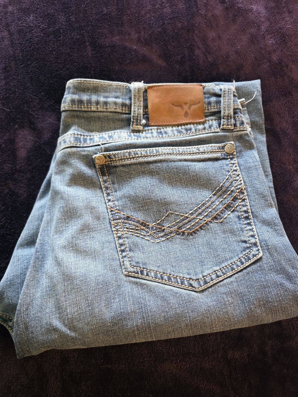 Wrangler 20X Style 44 Men’s 36x36 Slim Straight Jeans Distressed Western
